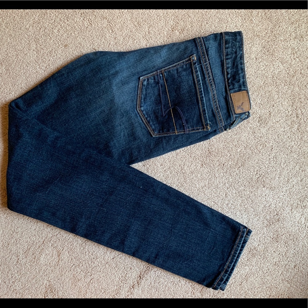 American Eagle Dark Wash Skinny Jeans - Picture 2 of 4